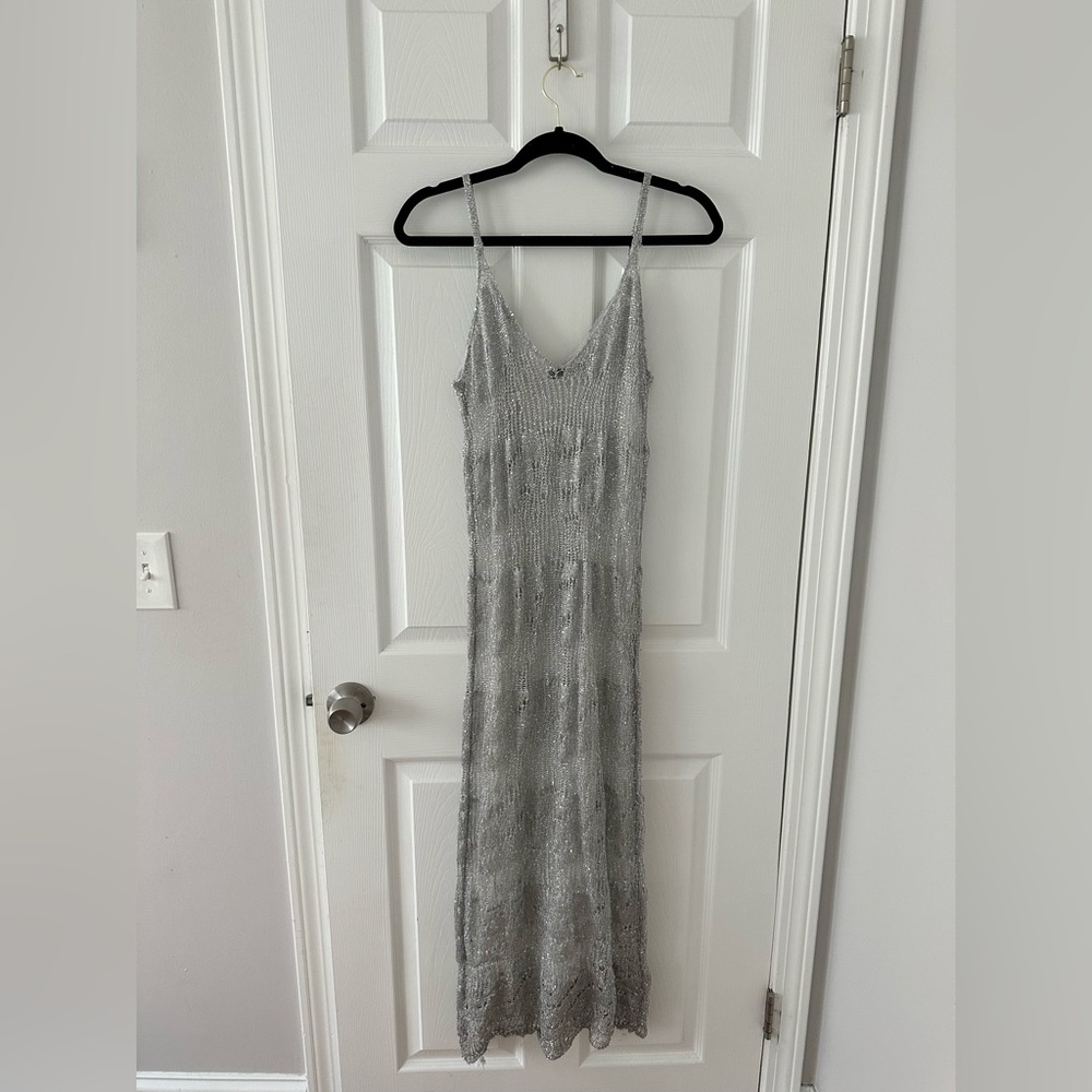 Zara knit metallic midi dress. Worn once